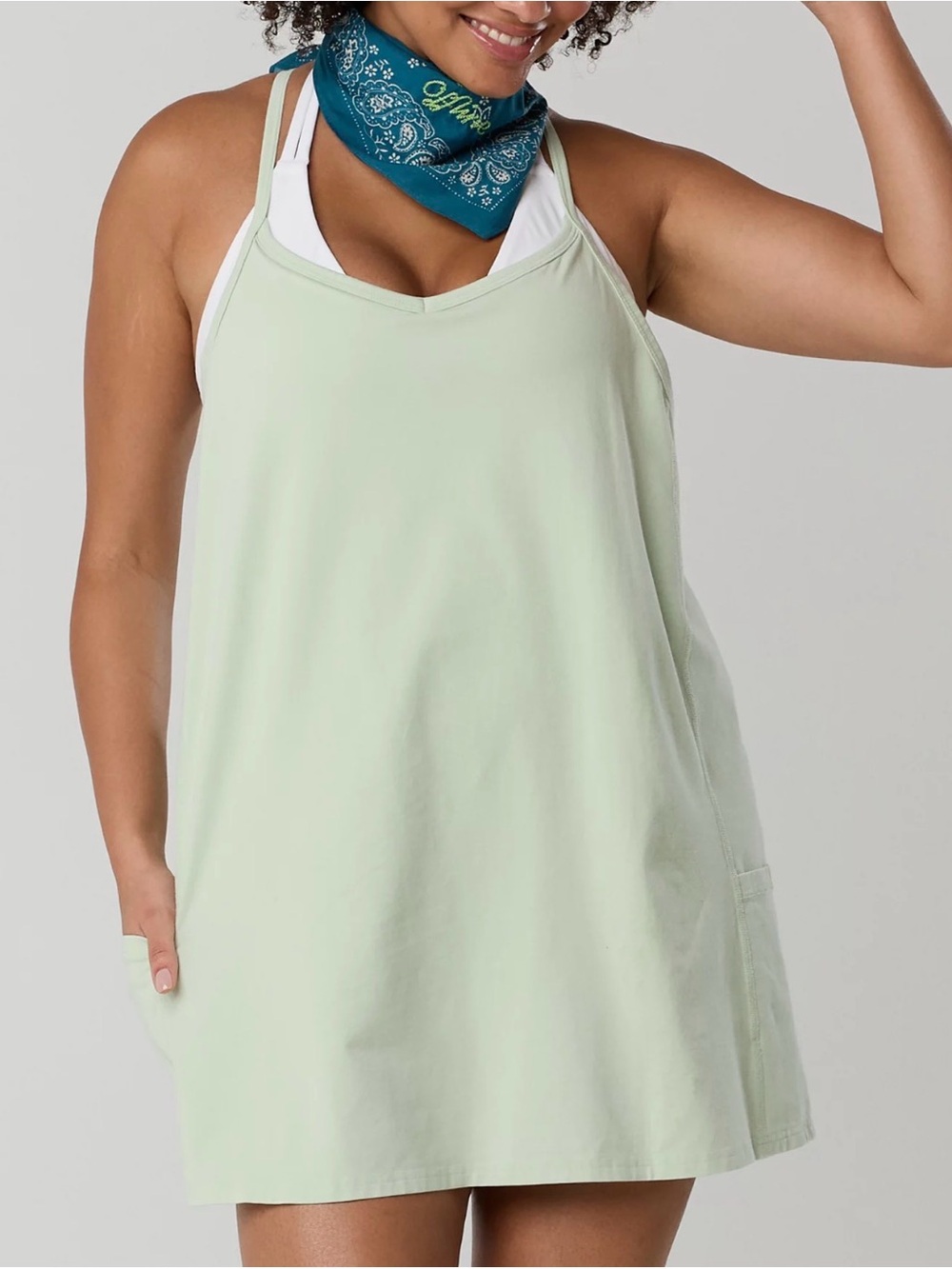 Offline by Aerie Utility Mini Dress Green Size Medium NWT